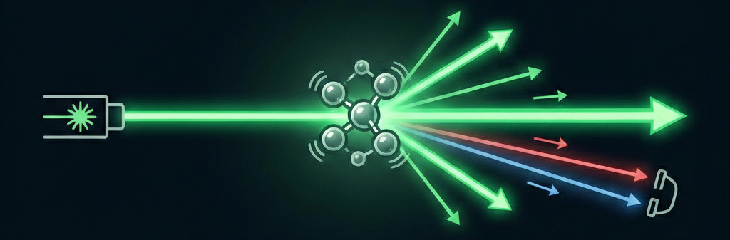 Raman spectroscopy setup with excitation laser module